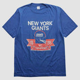 New York Giants Champion 1986 T-shirt Blue Vintage - Fanatics