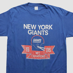 New York Giants Champion 1986 T-shirt Blue Vintage - Fanatics