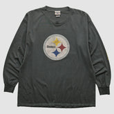 Pittsburgh Steelers NFL 2000s Long Sleeve T-shirt Charcoal Vintage - Fanatics