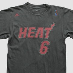 Adidas - Miami Heat 2010s T-shirt - Charcoal Vintage