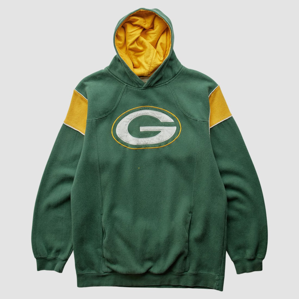 Green Bay Packers NFL 2000s Hooded Sweatshirt Green Vintage - Fanatics