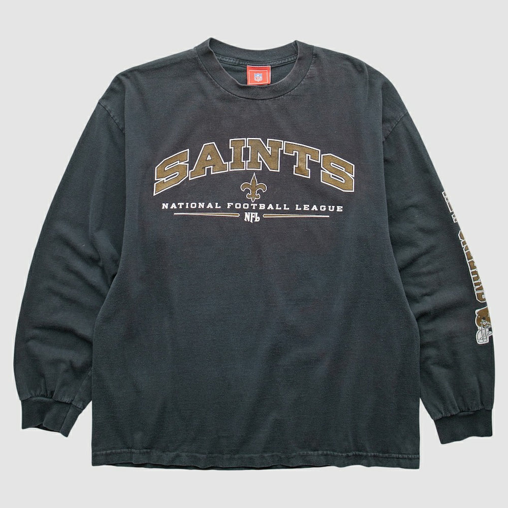 New Orleans Saints NFL 2000s Long Sleeve T-shirt Black Vintage - Fanatics