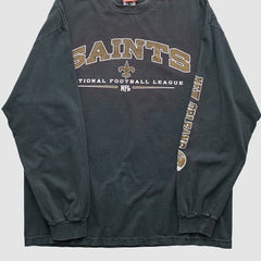 New Orleans Saints NFL 2000s Long Sleeve T-shirt Black Vintage - Fanatics