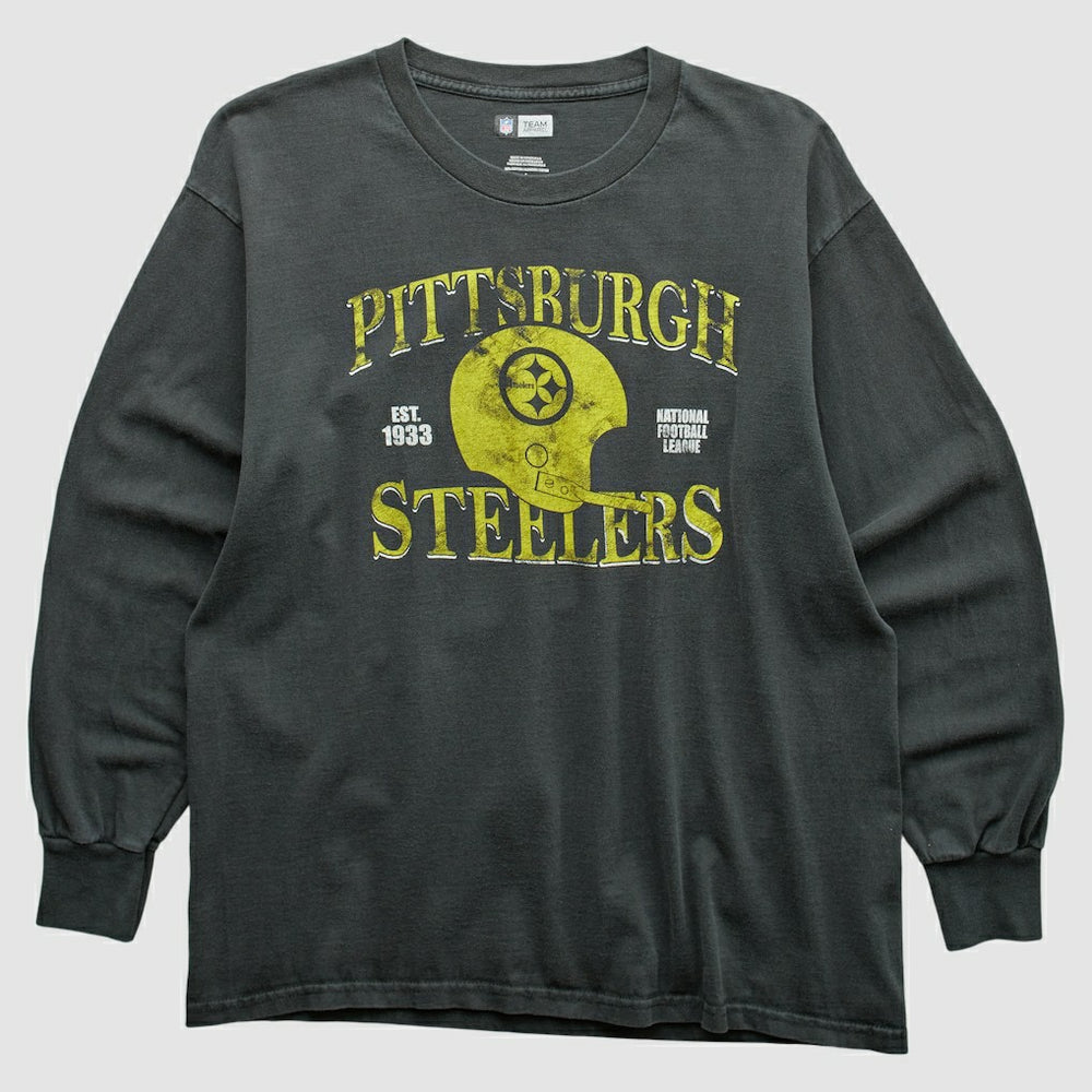 Pittsburgh Steelers NFL 2010s Long Sleeve T-shirt Charcoal Vintage - Fanatics