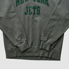 New York Jets Champion 2000s Pullover Sweatshirt Charcoal Vintage - Fanatics