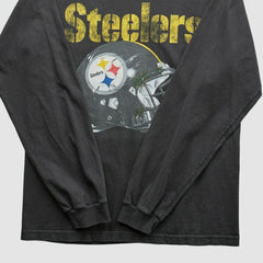 Pittsburgh Steelers Reebok 2010s Long Sleeve T-shirt Black Vintage - Fanatics