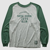New York Jets Grid Iron 2000s Long Sleeve T-shirt Gray Vintage - Fanatics