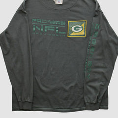 Green Bay Packers NFL 2000s Long Sleeve T-shirt Charcoal Vintage - Fanatics