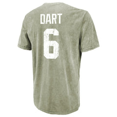 Jaxson Dart New York Giants Majestic Threads Mineral Wash Name & Number T-Shirt Moss Green - NFL