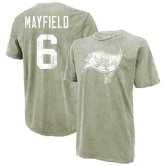 Baker Mayfield Tampa Bay Buccaneers Majestic Threads Mineral Wash Name & Number T-Shirt Moss Green - NFL