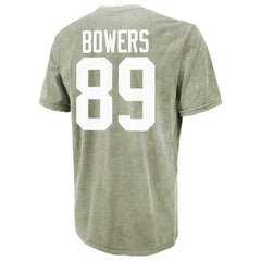 Brock Bowers Las Vegas Raiders Majestic Threads Mineral Wash Name & Number T-Shirt Moss Green - NFL