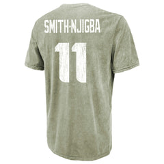 Jaxon Smith-Njigba Seattle Seahawks Majestic Threads Mineral Wash Name & Number T-Shirt Moss Green - NFL