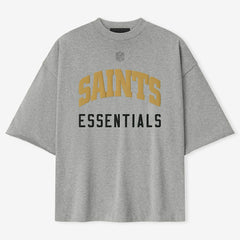 New Orleans Saints Fear of God x NFL Unisex 3/4-Sleeve T-Shirt Heather Gray - NFL