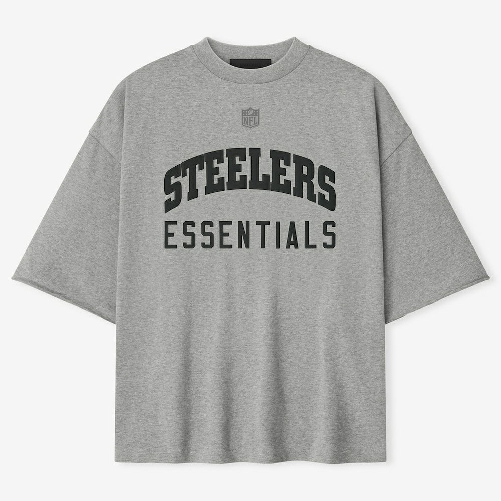 Pittsburgh Steelers Fear of God x NFL Unisex 3/4-Sleeve T-Shirt Heather Gray - NFL