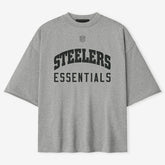 Pittsburgh Steelers Fear of God x NFL Unisex 3/4-Sleeve T-Shirt Heather Gray - NFL