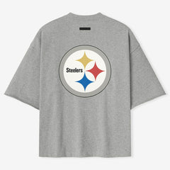 Pittsburgh Steelers Fear of God x NFL Unisex 3/4-Sleeve T-Shirt Heather Gray - NFL