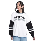 NBA - San Antonio Spurs G-III 4Her by Carl Banks Women's Key Player Oversized Hooded Long Sleeve T-Shirt - White/Black