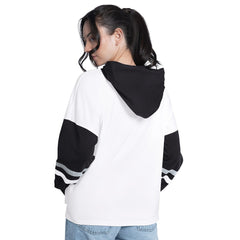 NBA - San Antonio Spurs G-III 4Her by Carl Banks Women's Key Player Oversized Hooded Long Sleeve T-Shirt - White/Black