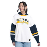 NBA - Indiana Pacers G-III 4Her by Carl Banks Women's Key Player Oversized Hooded Long Sleeve T-Shirt - White/Navy