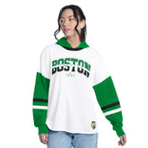 NBA - Boston Celtics G-III 4Her by Carl Banks Women's Key Player Oversized Hooded Long Sleeve T-Shirt - White/Green