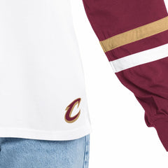 NBA - Cleveland Cavaliers G-III 4Her by Carl Banks Women's Key Player Oversized Hooded Long Sleeve T-Shirt - White/Wine