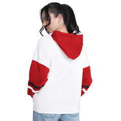 NBA - Chicago Bulls G-III 4Her by Carl Banks Women's Key Player Oversized Hooded Long Sleeve T-Shirt - White/Red