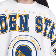 NBA - Golden State Warriors G-III 4Her by Carl Banks Women's Bleachers Cropped French Terry Sweatshirt - White