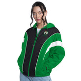 NBA - Boston Celtics G-III 4Her by Carl Banks Women's Quarterback Lightweight Oversized Full-Zip Jacket - Green/Black