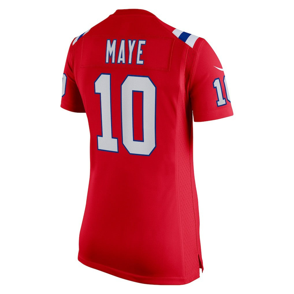 Drake Maye New England Patriots Women's Alternate Game Jersey - Red | NFL Jerseys