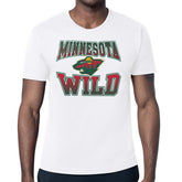 Minnesota Wild - Starter Comic Style Team Graphic T-Shirt White