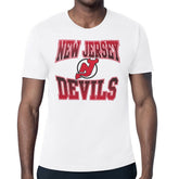 New Jersey Devils - Starter Comic Style Team Graphic T-Shirt White