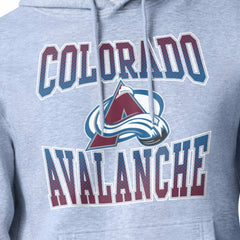 Colorado Avalanche - Starter Comic Style Team Graphic Hoodie Gray