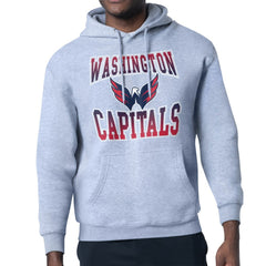 Washington Capitals Starter Comic Style Team Graphic Hoodie Gray