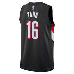 Nike - Yang Hansen Portland Trail Blazers Unisex Swingman Jersey - Icon Edition - Black