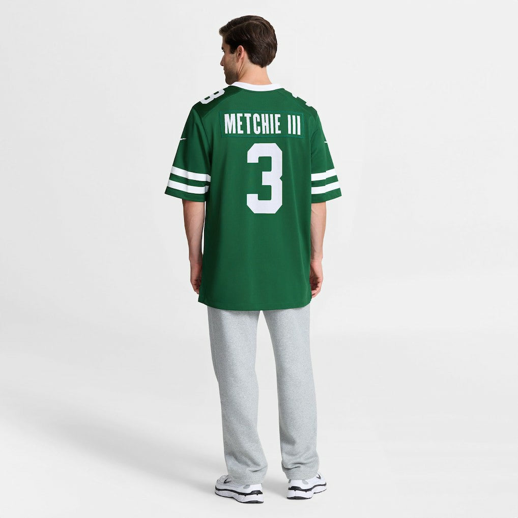 John Metchie III New York Jets Team Game Jersey - Legacy Green | NFL Jerseys