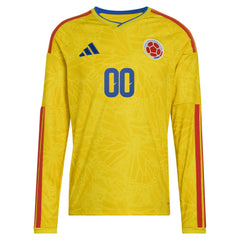 Adidas Colombia National Team FIFA x World Cup 2026 Home Replica Long Sleeve Custom Jerseys - Yellow