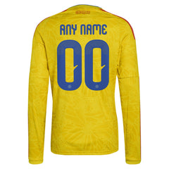 Adidas Colombia National Team FIFA x World Cup 2026 Home Replica Long Sleeve Custom Jerseys - Yellow