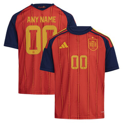 Adidas Spain National Team Youth FIFA x World Cup 2026 Home Replica Custom Jerseys - Red