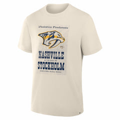 Nashville Predators - 2025 NHL Global Series Hometown To Stockholm Legacy T-Shirt Cream