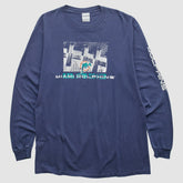 Miami Dolphins 2000s Long Sleeve T-shirt Navy Vintage - Fanatics