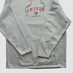 Kansas City Chiefs NFL 2000s Hooded Pullover Sweatshirt Heather Gray Vintage - Fanatics