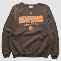 Cleveland Browns NFL 2000s Pullover Sweatshirt Brown Vintage - Fanatics