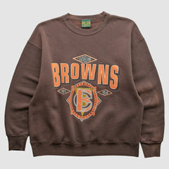 Cleveland Browns Home Team Advantage 90s Sweatshirt Brown Vintage - Fanatics