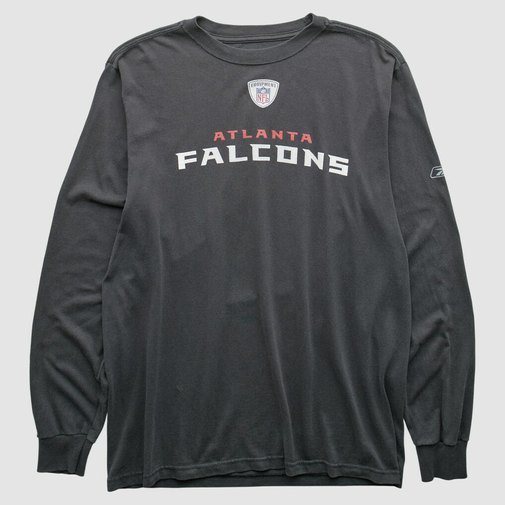 Atlanta Falcons Reebok 2000s Long Sleeve T-shirt Charcoal Vintage - Fanatics