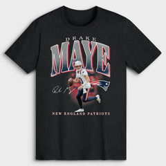 Drake Maye New England Patriots Big & Tall Player Hype T-Shirt Black - NFL