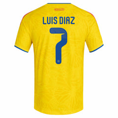 Adidas Luis Diaz Colombia National Team 2026 Home Jerseys - Yellow