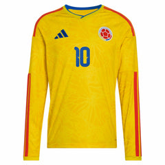 Adidas James Rodriguez Colombia National Team 2026 Home Replica Long Sleeve Jerseys - Yellow