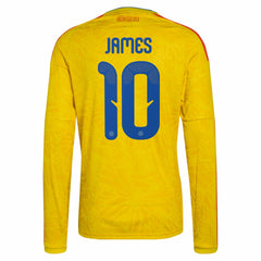 Adidas James Rodriguez Colombia National Team 2026 Home Replica Long Sleeve Jerseys - Yellow