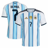 Adidas Rodrigo De Paul Argentina National Team 2026 Home Jerseys - White