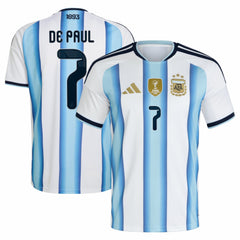 Adidas Rodrigo De Paul Argentina National Team 2026 Home Replica Jerseys - White